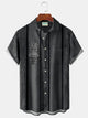 Alohadaddy Vintage Bowling Tiki Men's Button Down Pocket Shirt