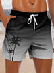 Bañador de playa para hombre con estampado de árboles de coco en degradado hawaiano de Alohadaddy