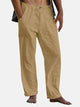 Pantalon décontracté en lin uni pour homme