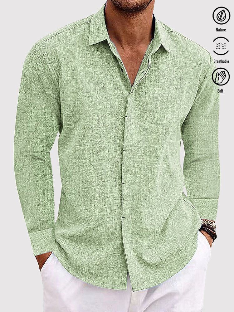 Alohadaddy Basic Cotton Linen Plain Men&