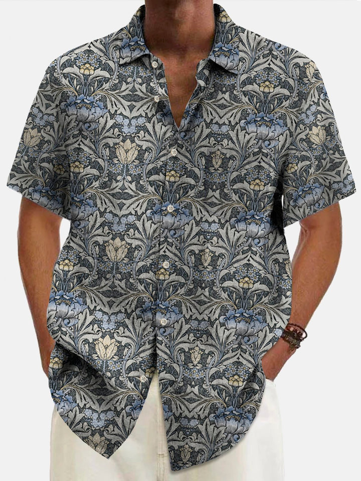 Alohadaddy Vintage Floral Light Gray Men&