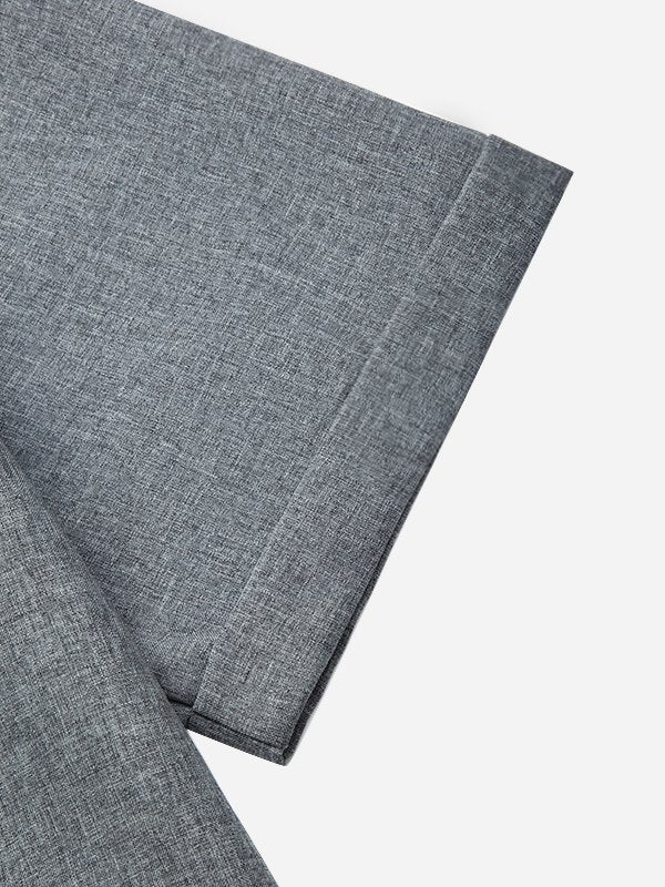 Alohadaddy Basic Cotton Linen Plain Men&