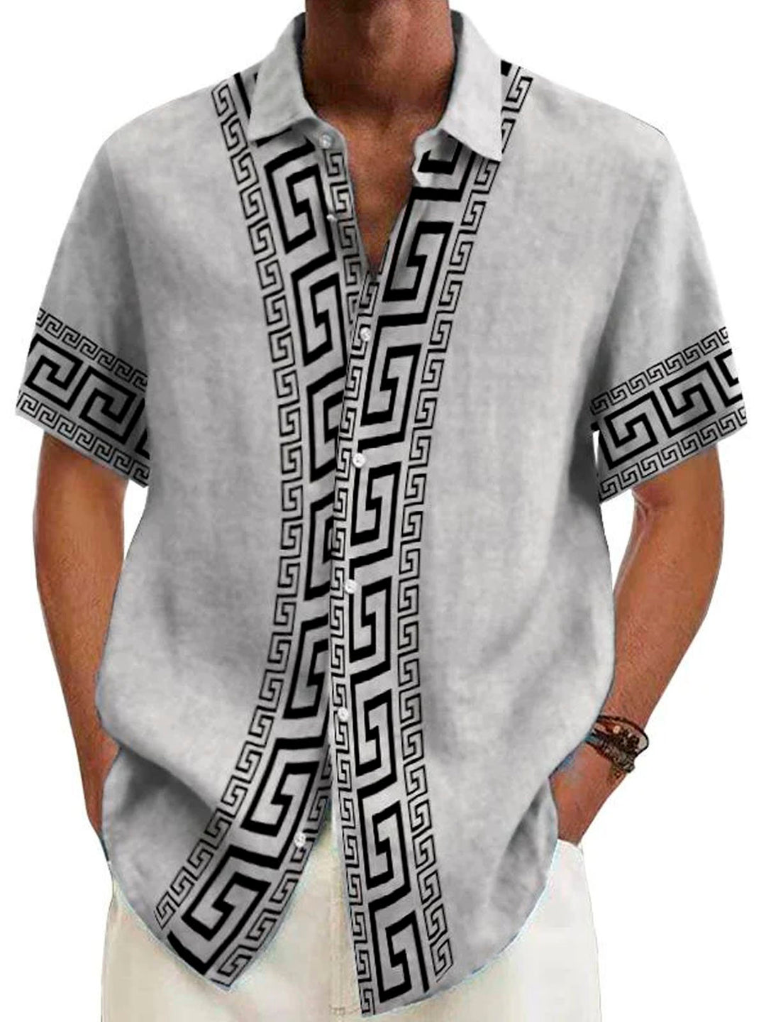 Alohadaddy Retro Geometric Print Men&