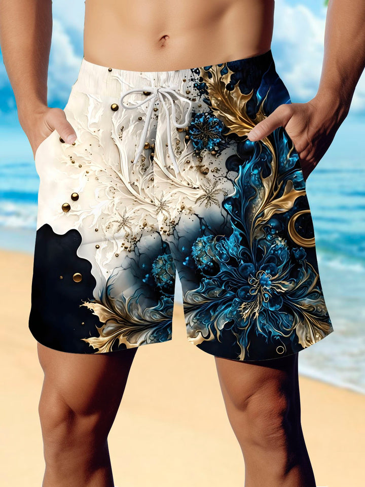 Alohadaddy Retro Creative Art Floral Print Men&