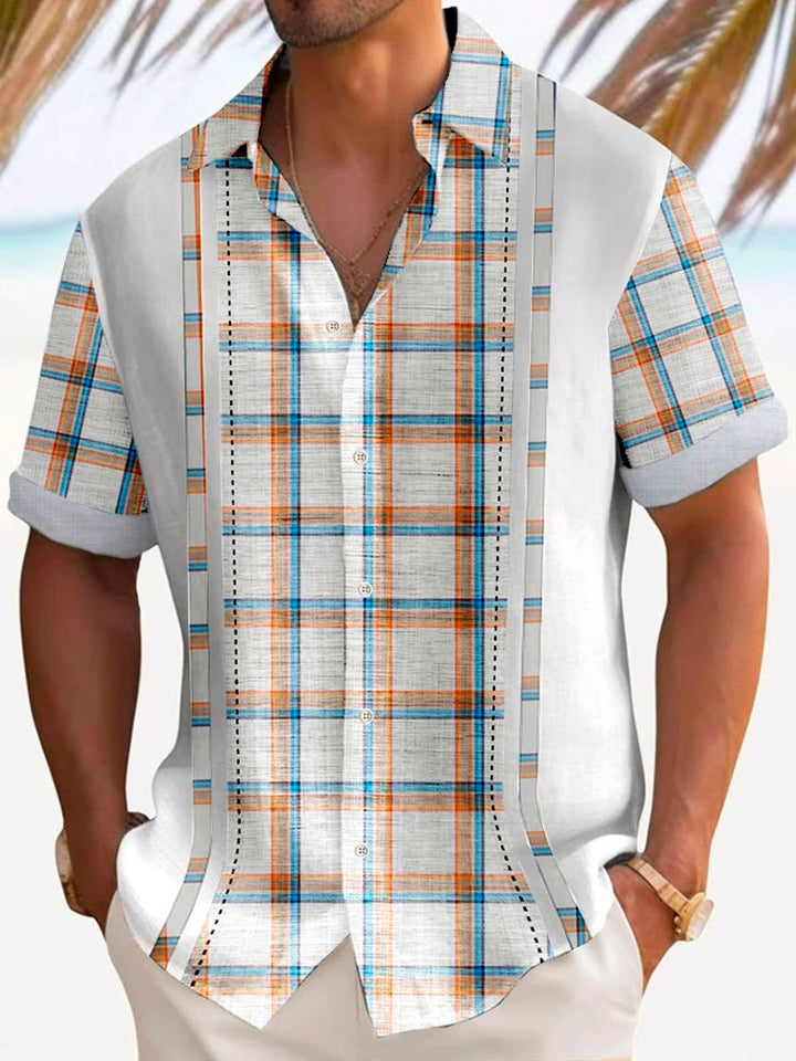 Alohadaddy Retro Plaid 3D Bowling Print Men&
