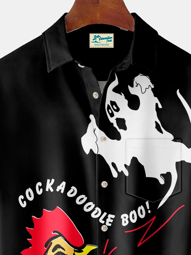 Alohadaddy Halloween Chicken Ghost Print Men&