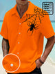 Camisa elástica de seersucker con estampado de araña de Halloween para hombre de Alohadaddy, talla grande