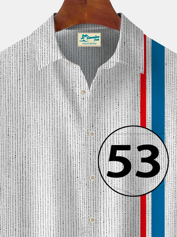 Alohadaddy Vintage Bowling 53 Racing Print Men&