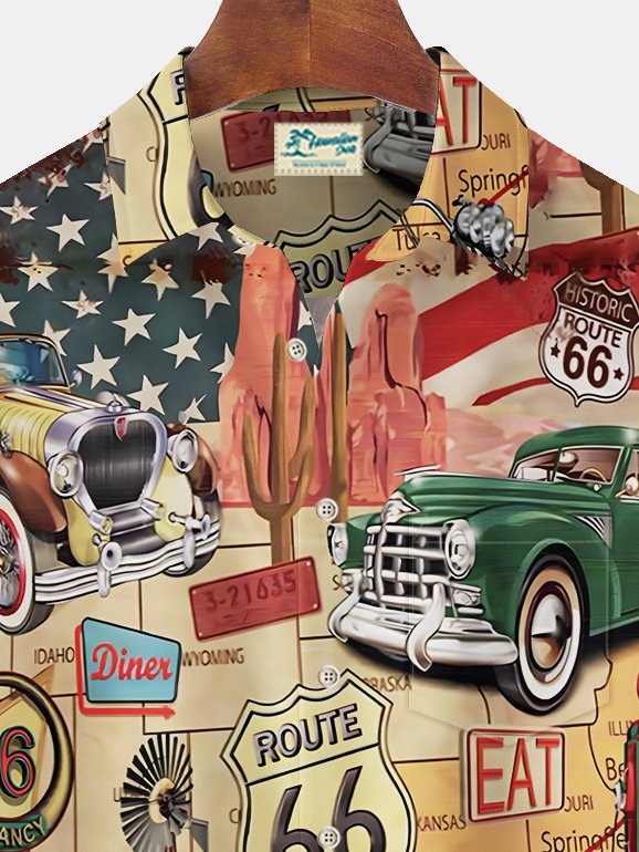 Alohadaddy Vintage Car Print Men&
