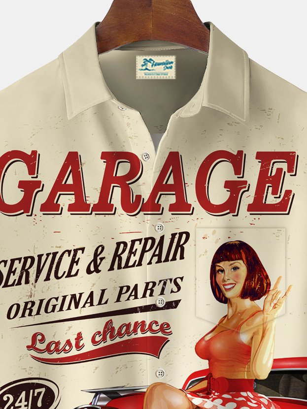 Alohadaddy Vintage Car Girl Poster Print Men&
