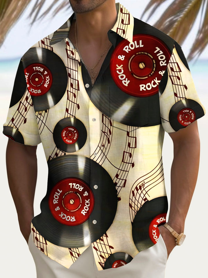 Alohadaddy Vintage Music Disc Print Men&