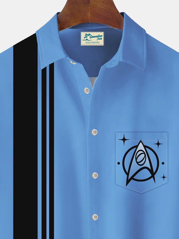 Alohadaddy Vintage Bowling Geometric Cartoon Print Men&