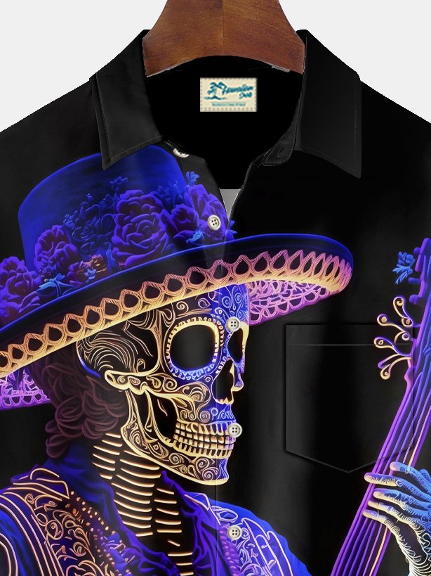 Alohadaddy Halloween Skull Print Men&