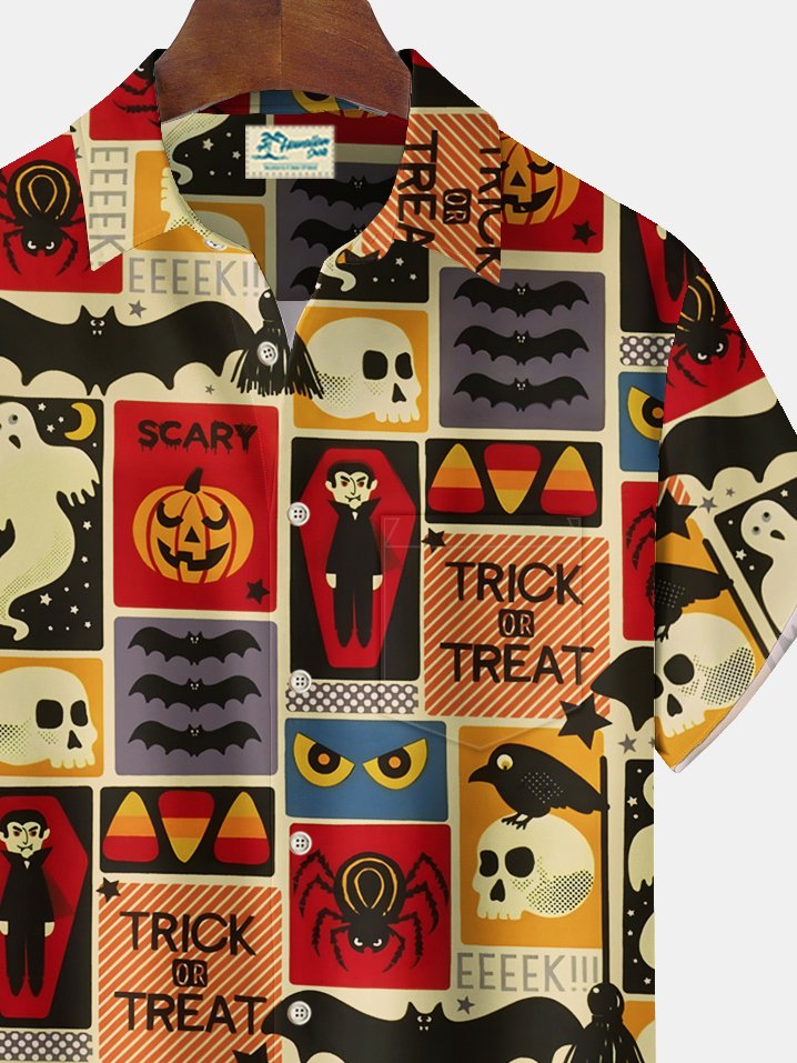 Alohadaddy Halloween Cartoon Print Men&