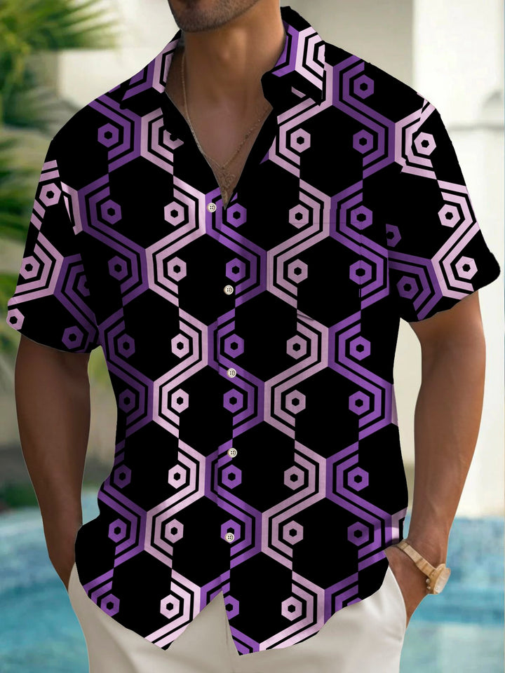 Alohadaddy Vintage Geometric Print Men&