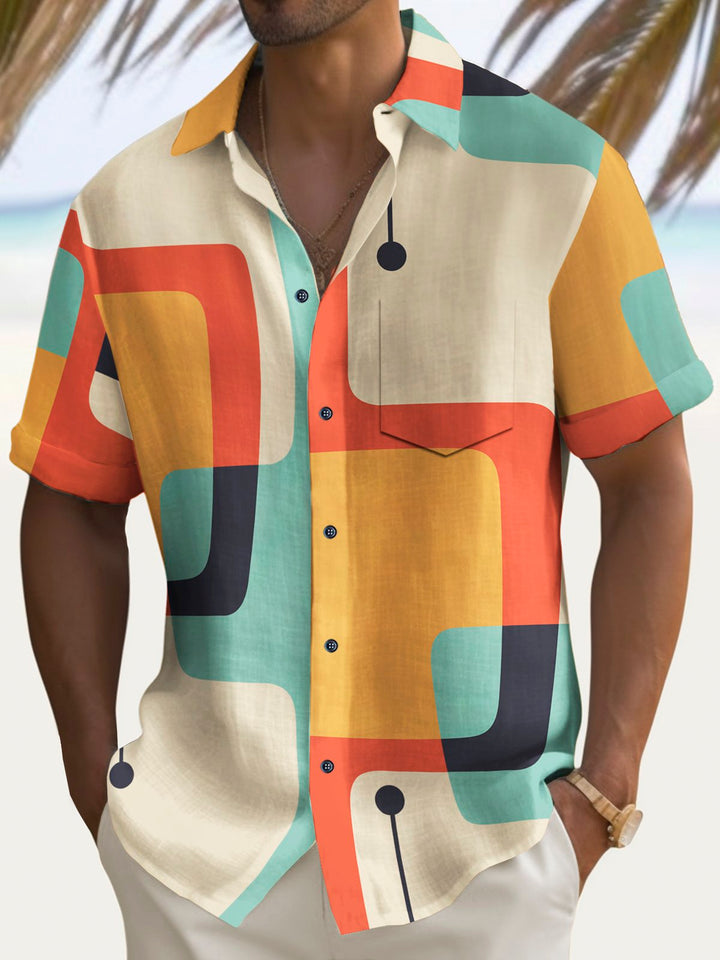 Alohadaddy Vintage Geometric Print Men&