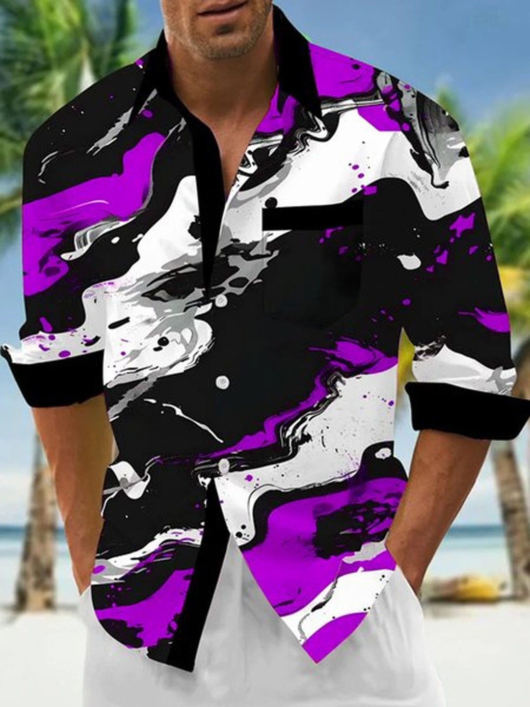 Alohadaddy Retro Gradient Art Abstract 3D Digital Printing Men&