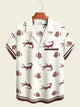 Alohadaddy Hawaiian Crocodile Flowers Art Print Button Cardigan Pockets Elastic Oversized Long Short Sleeve Shirt
