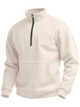 Alohadaddy® Basic Solid Colior Men's Stand Collar Zipper Pocket Sweatshirt Big & Tall