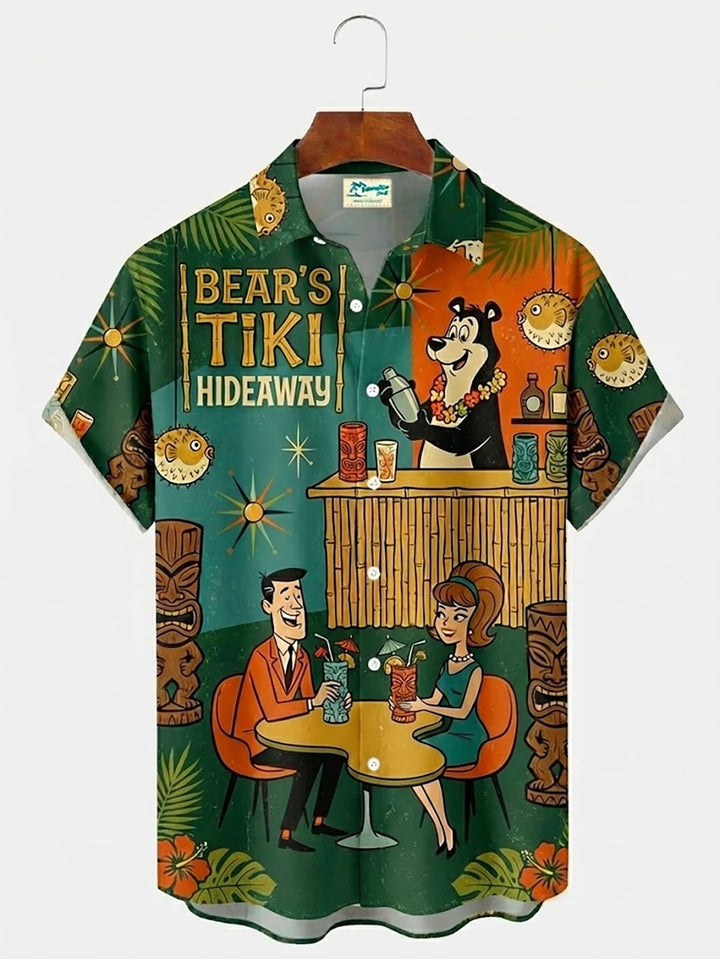 Alohadaddy® Retro Fun Cartoon Print Men&