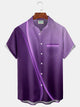 Alohadaddy® Hawaiian Retro Gradient Print Men's Button-Down Short-Sleeve Shirt Big & Tall