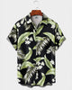 Alohadaddy® Men's Short-Sleeve Button-Down Shirt with Pocket Floral Print