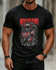 Men's Casual Halloween Scary Skull Short-Sleeve T-Shirt