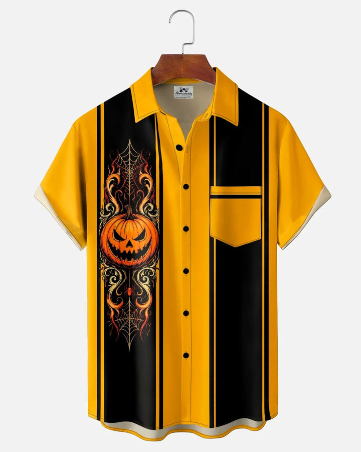 Alohadaddy® Casual Holiday Halloween Pumpkin Print Men&