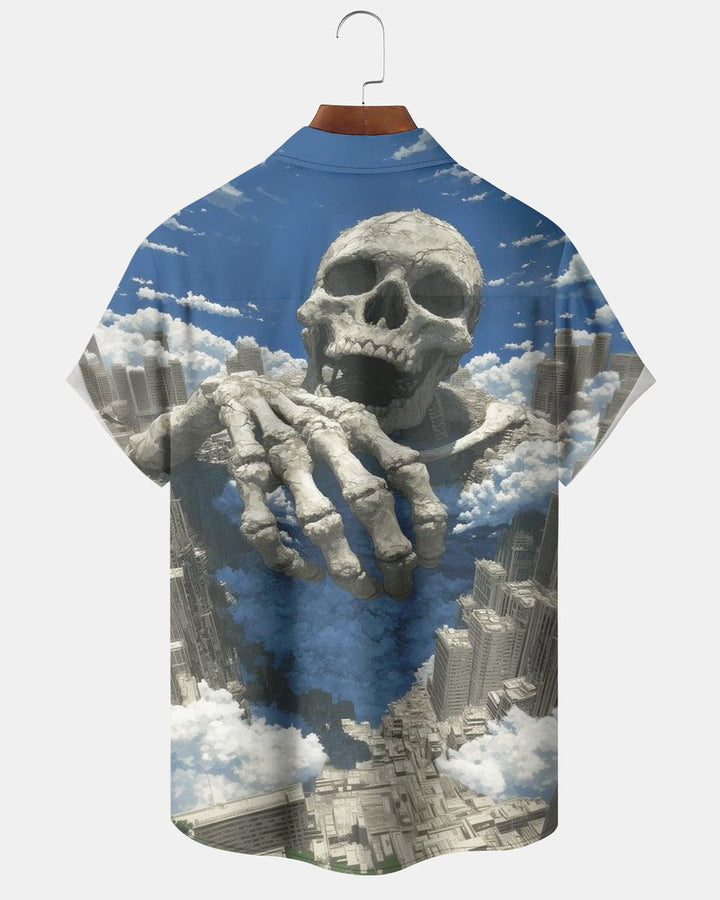 Alohadaddy® Artistic Abstract Giant Skull Men&