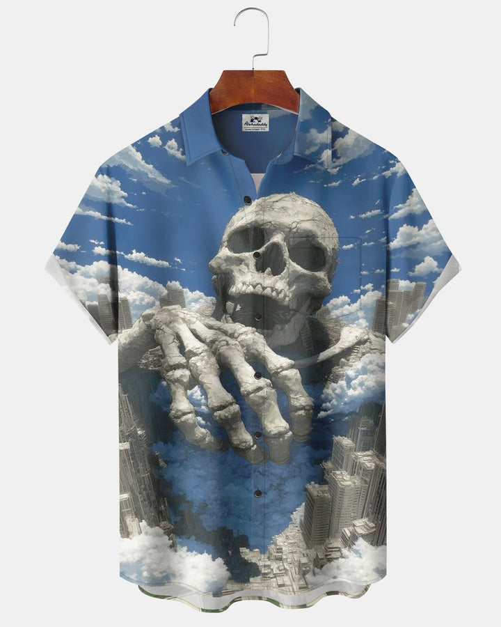 Alohadaddy® Artistic Abstract Giant Skull Men&