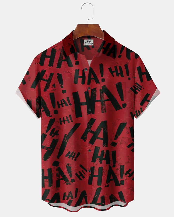 Alohadaddy® Retro Art Letter "HA" Print Men&