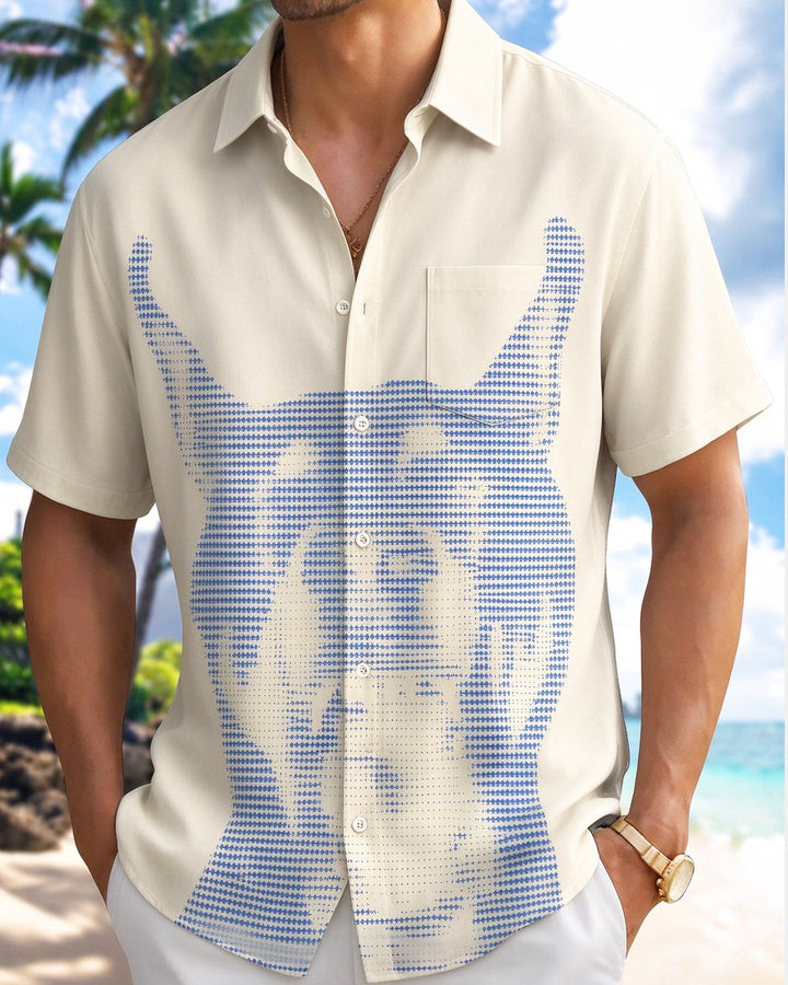 Alohadaddy® Retro Style Polka Dot Dog Print Men&