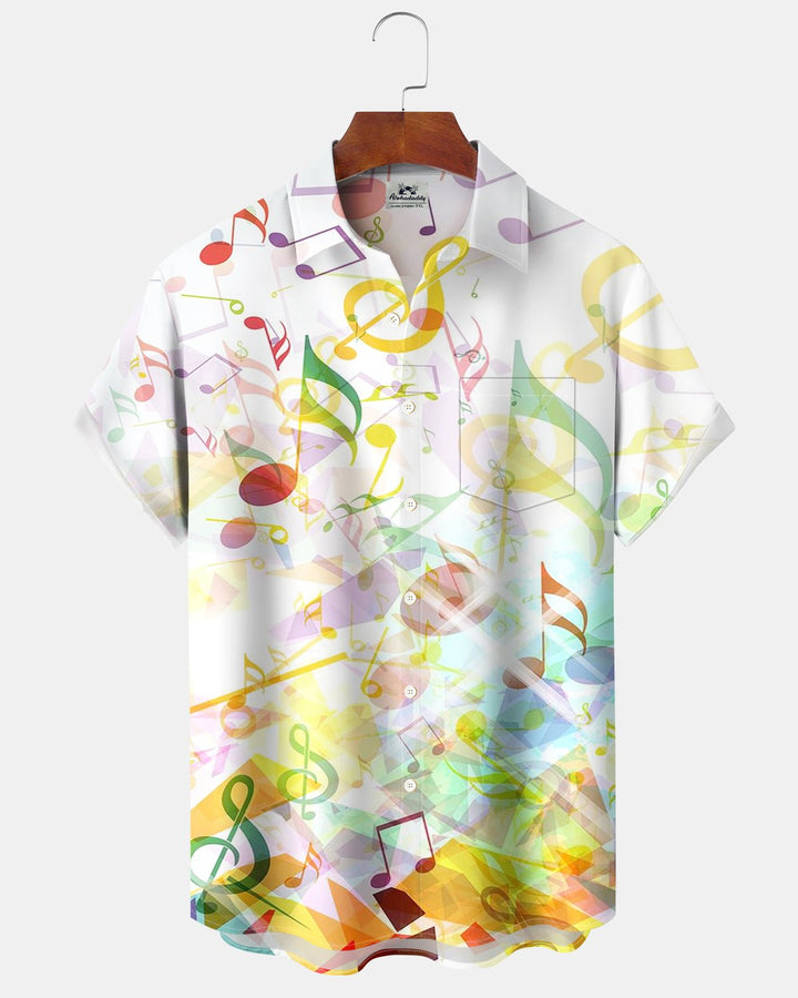 Alohadaddy® Casual Musical Note Print Men&