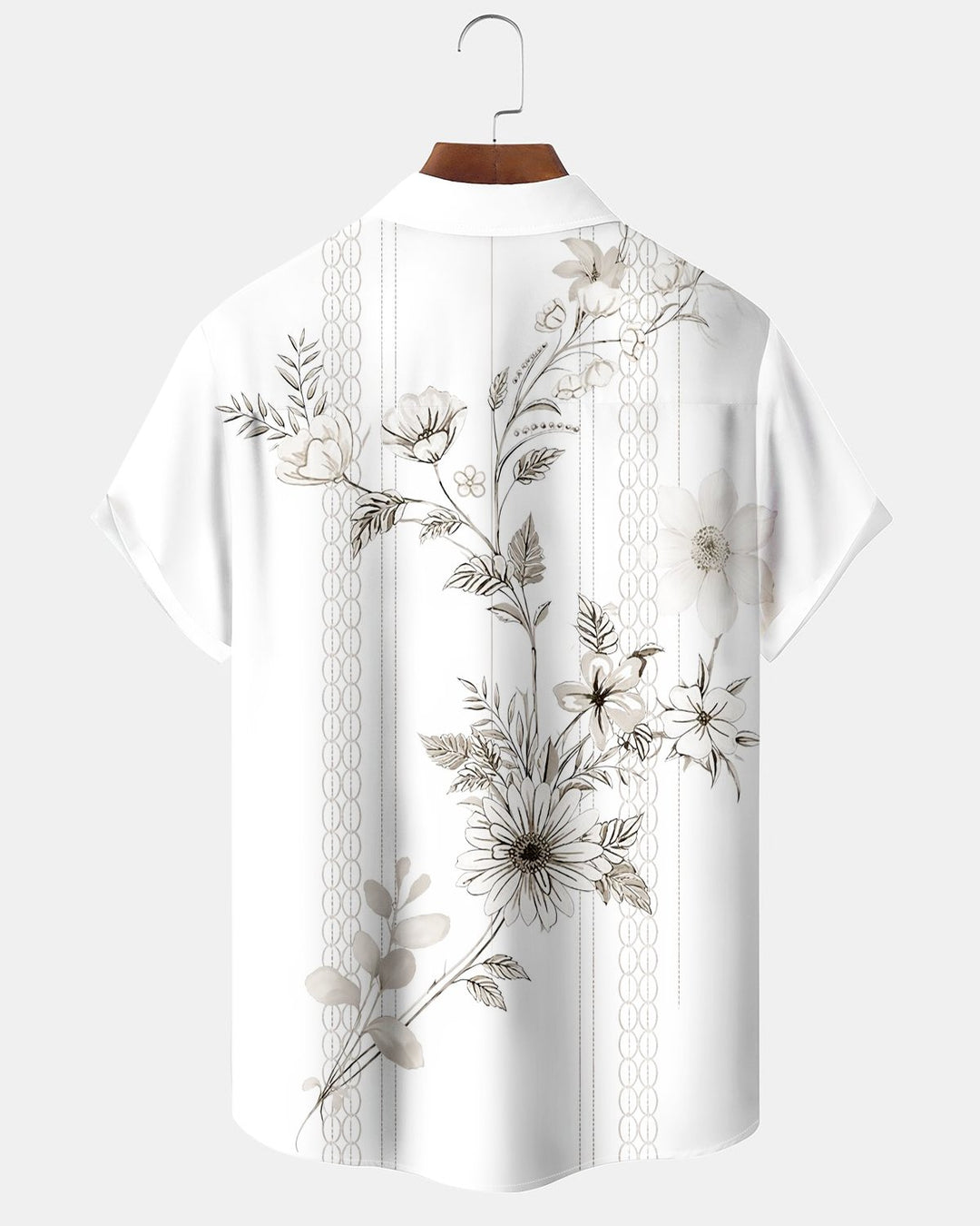Alohadaddy® Casual Floral Striped Print Men&