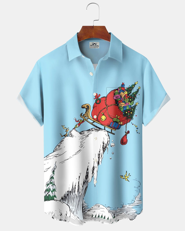 Alohadaddy® Holiday Christmas Snow Sled Print Men&