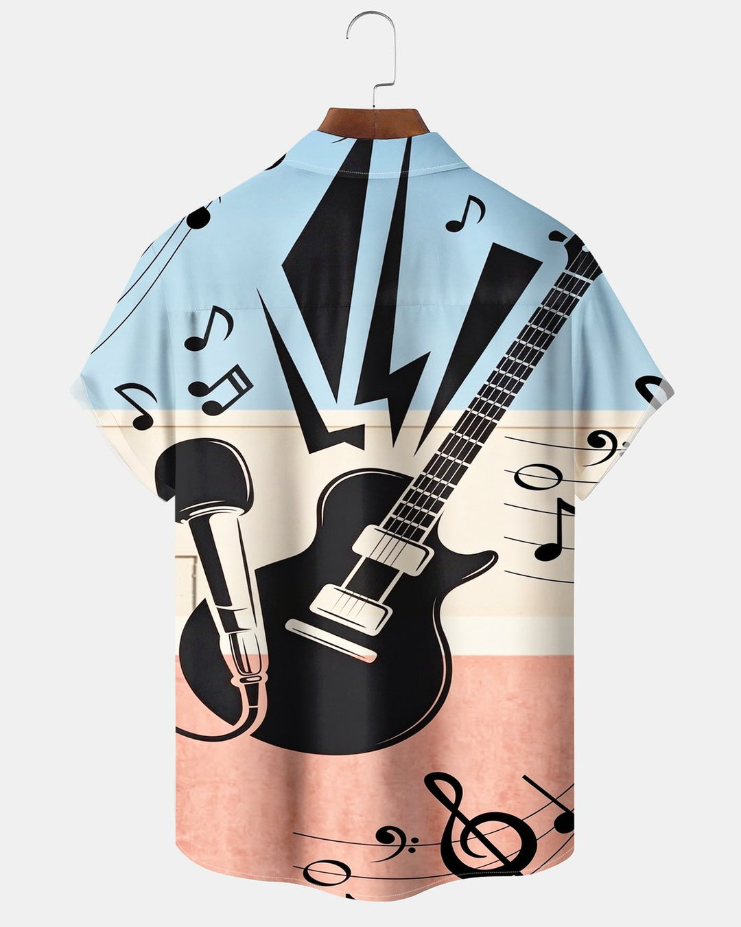 Alohadaddy® Casual Musical Guitar Print Men&