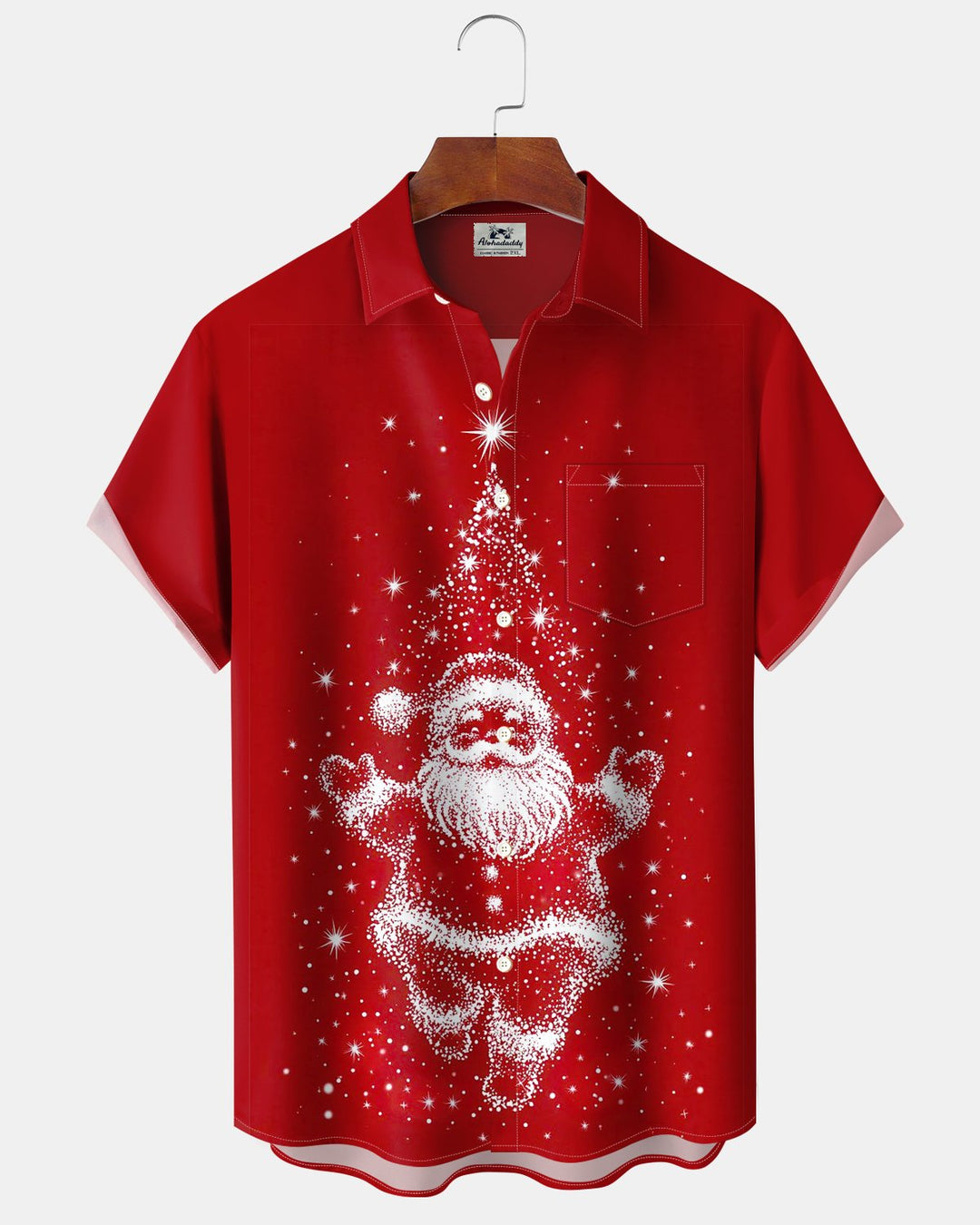 Alohadaddy® Holiday Christmas Snowflake Santa Claus Print Men&