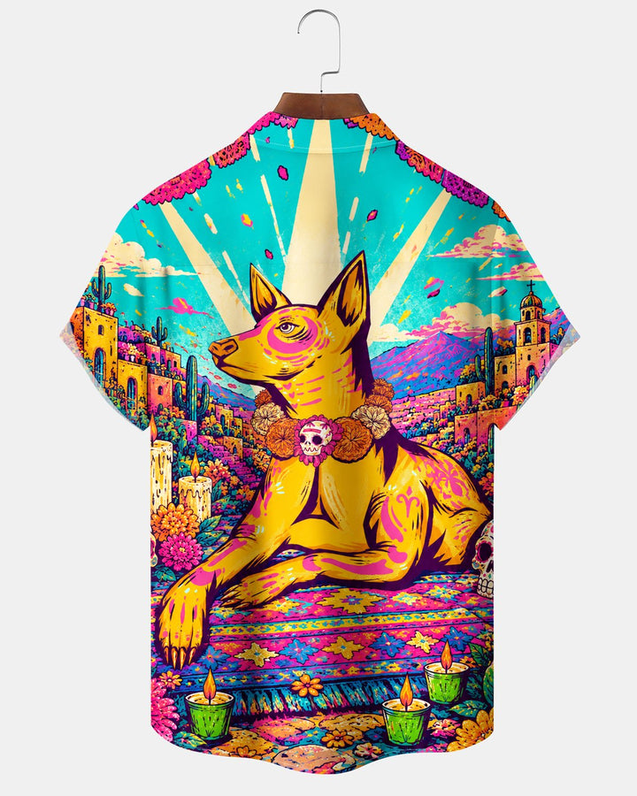 Alohadaddy® Day of the Dead Dog Print Men&