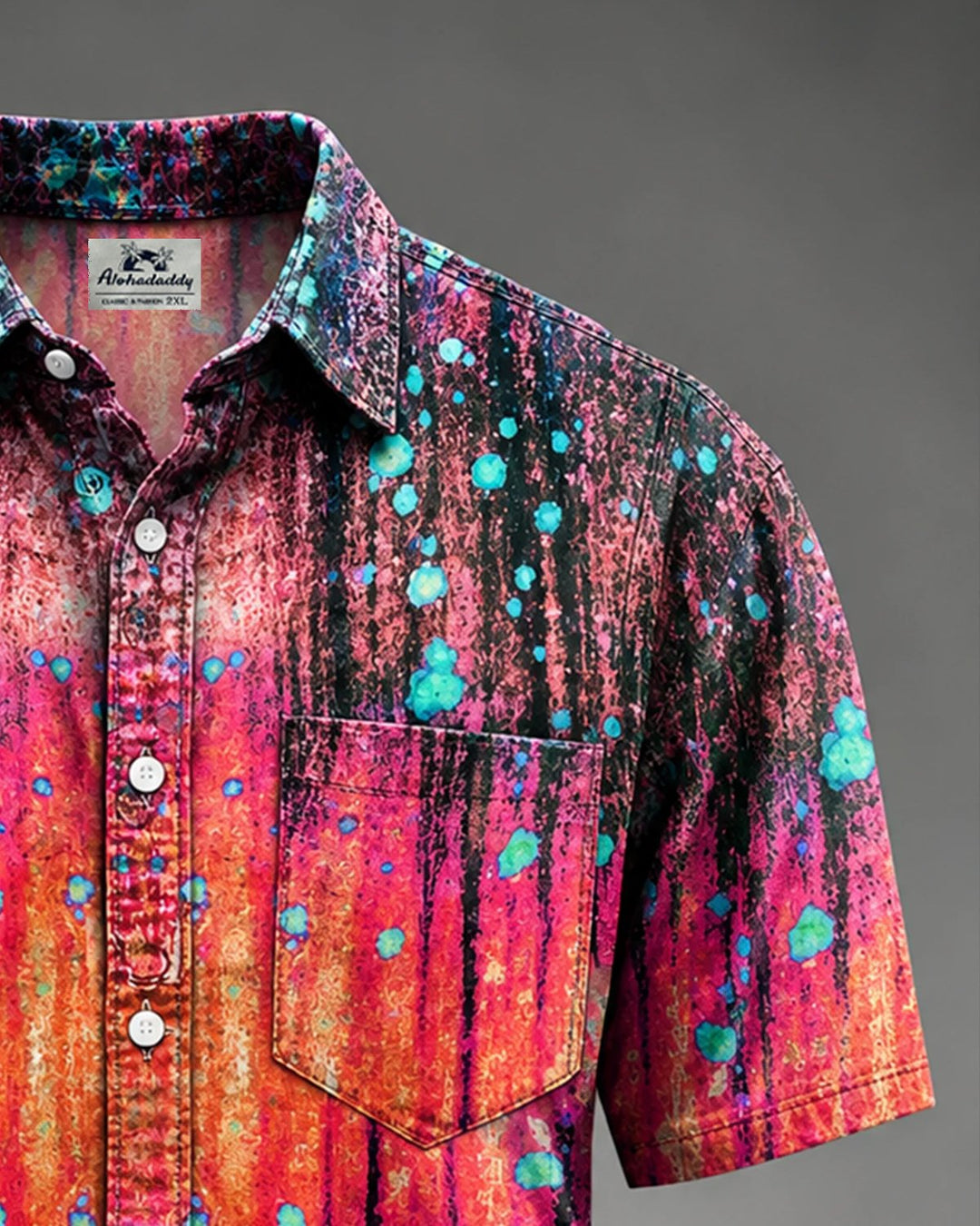 Alohadaddy® Retro Abstract Art Striped Print Men&