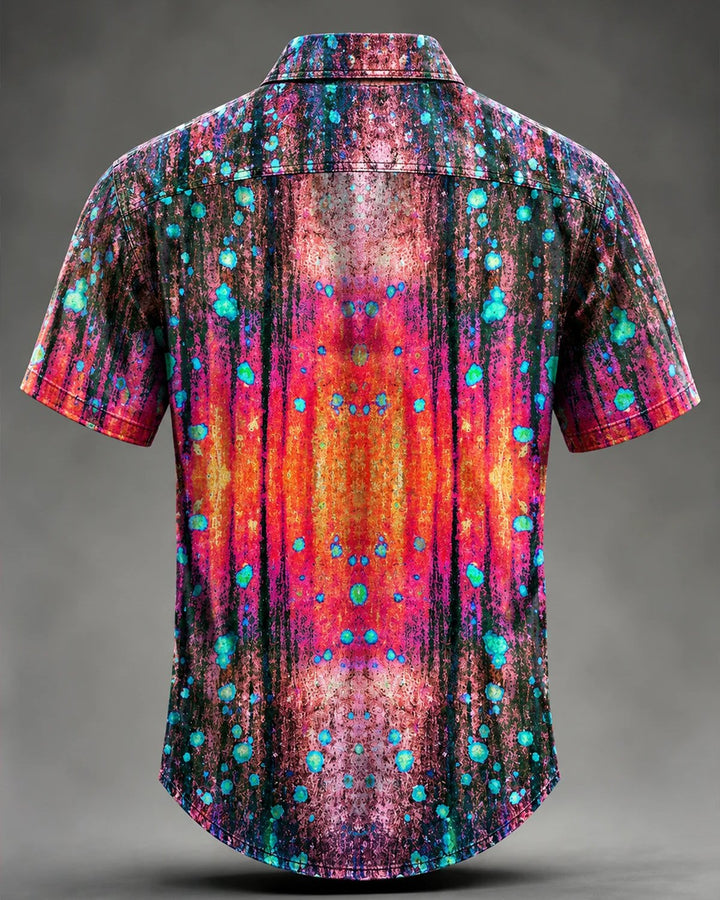 Alohadaddy® Retro Abstract Art Striped Print Men&
