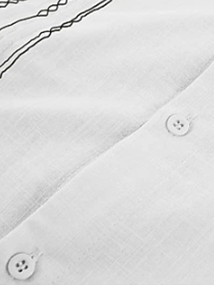 Alohadaddy Geometric Retro Basic Print Men&