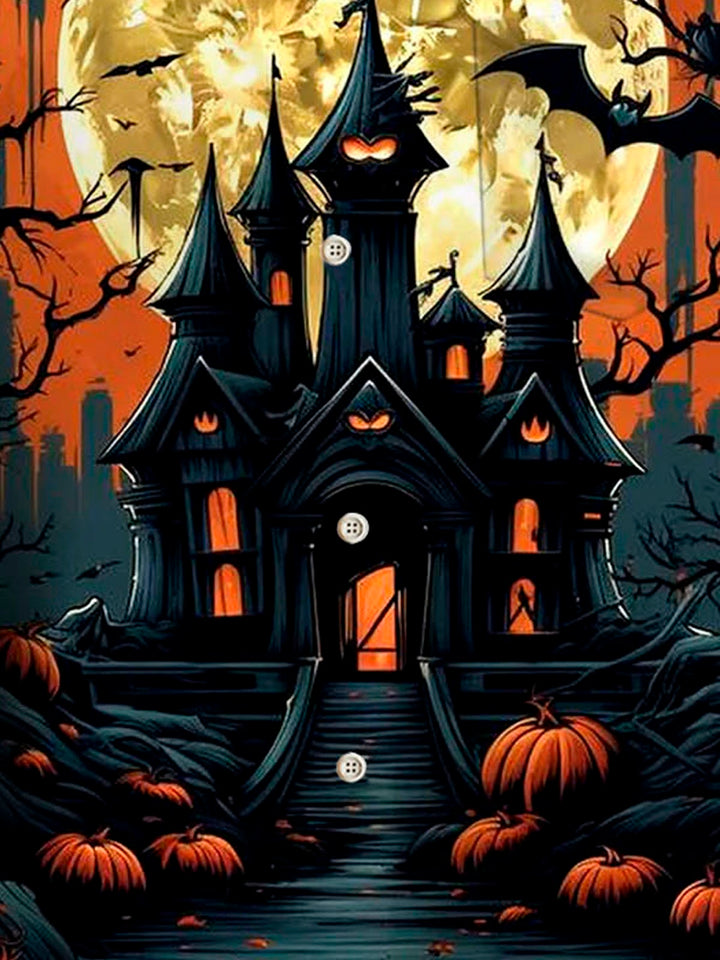 Alohadaddy Halloween Castle Bat 3D Digital Print Men&