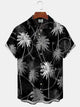 Alohadaddy Casual Collection Hawaii Palm Trees Print Art Button Cardigan Pockets Breathable Stretch Long Oversized Shirt