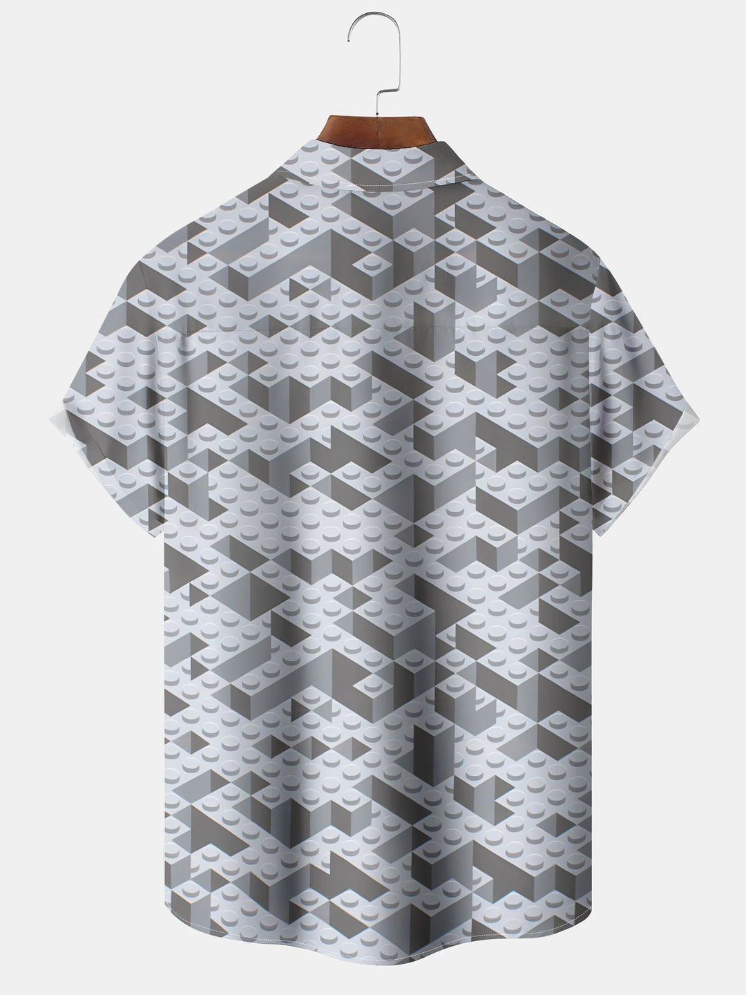 Alohadaddy® Casual Geometric Lego Print Art Pockets Large Size Stretch Men&