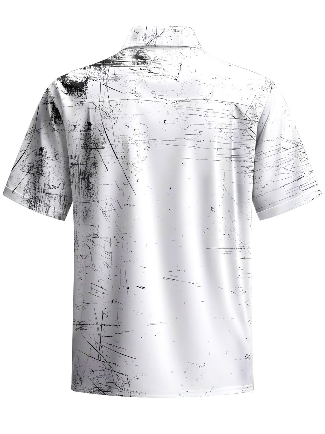 Alohadaddy® Casual Abstract Art Print Chest Pocket Men&