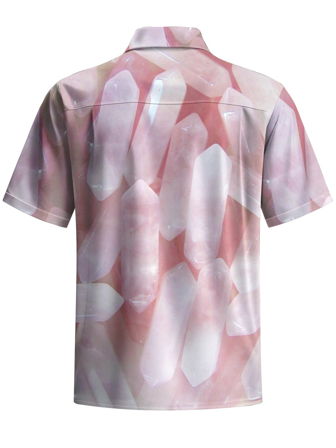 Alohadaddy® Casual Hexagonal Crystal Art Print Chest Pocket Men&