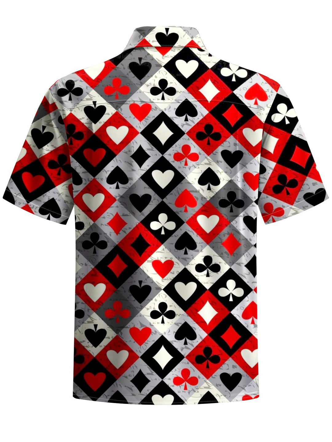 Alohadaddy® Retro Geometric Poker Art Print Chest Pocket Men&