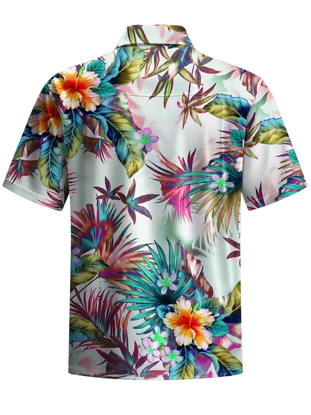 Alohadaddy® Hawaiian Floral Art Print Chest Pocket Men&