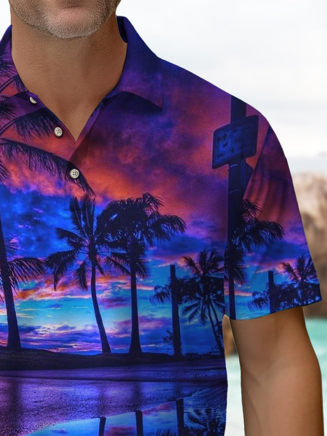 Alohadaddy® Hawaiian Coconut Tree Beach Vacation Art Print Men&