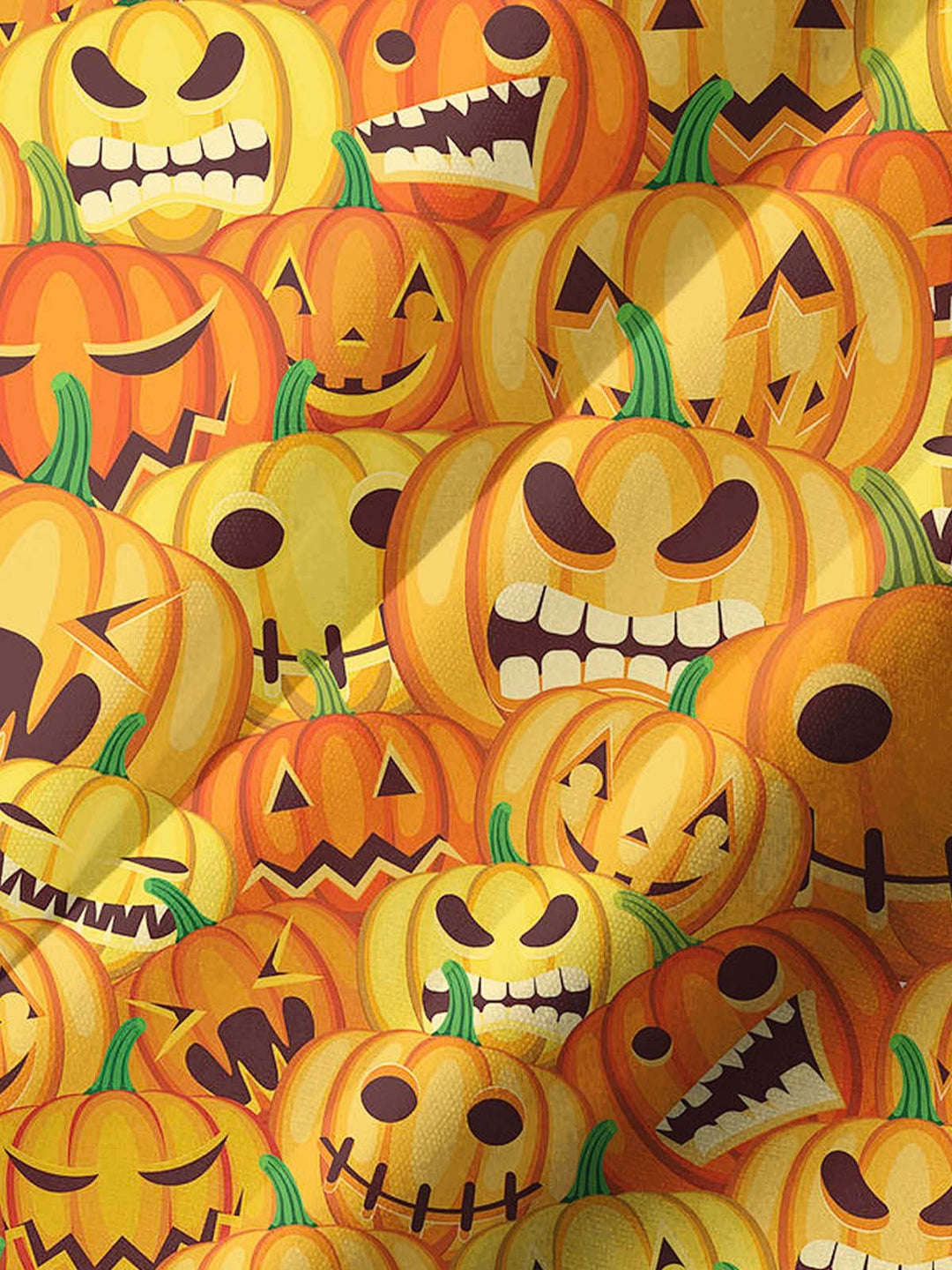 Alohadaddy® Halloween Pumpkin Art Print with Elastic Pockets for Men&